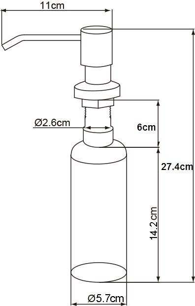 Дозатор для жидкого мыла OL-401 DS сатин